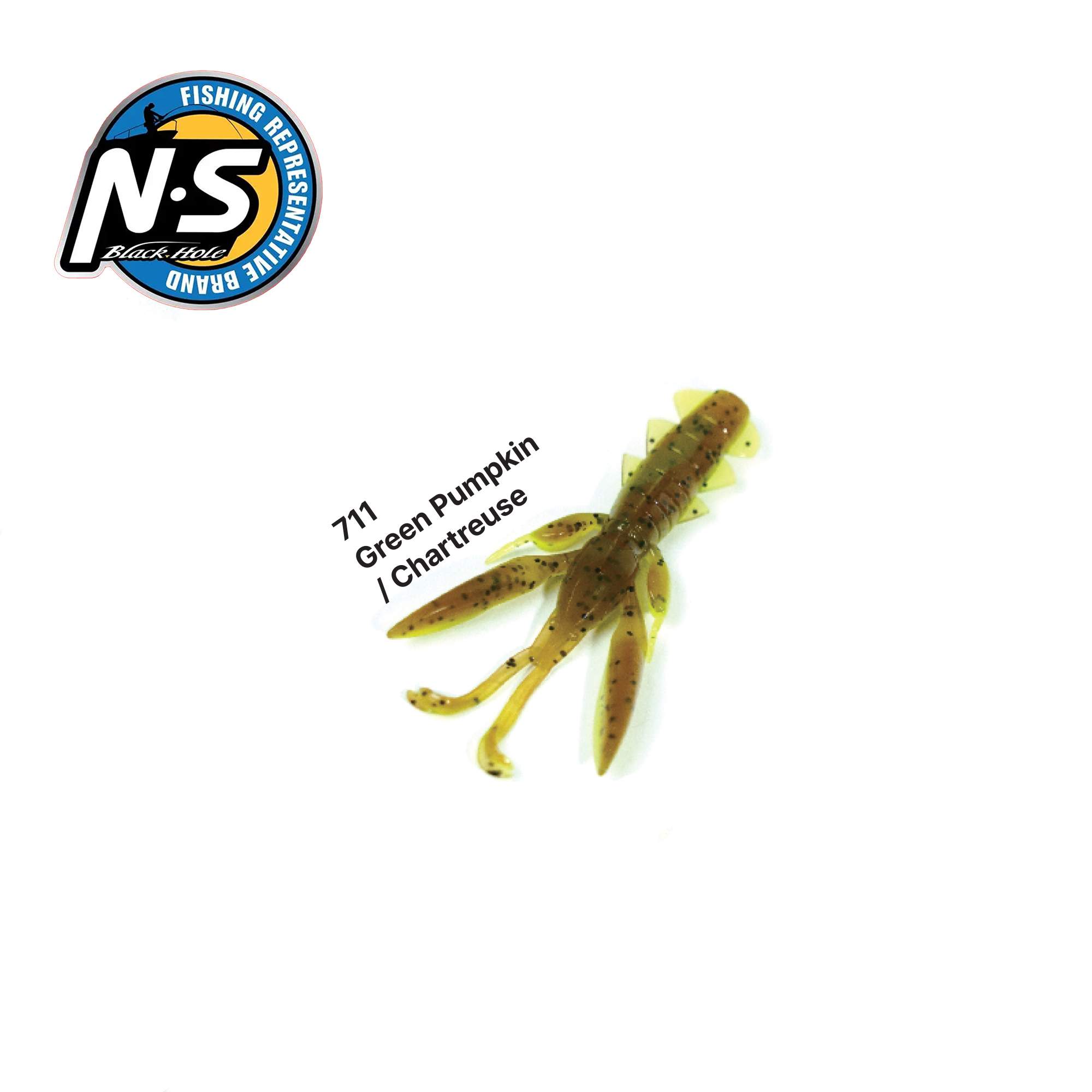 TACKLE-FLOW NS BLACKHOLE N CRAW 711 GREEN PUMPKIN CHARTREUSE