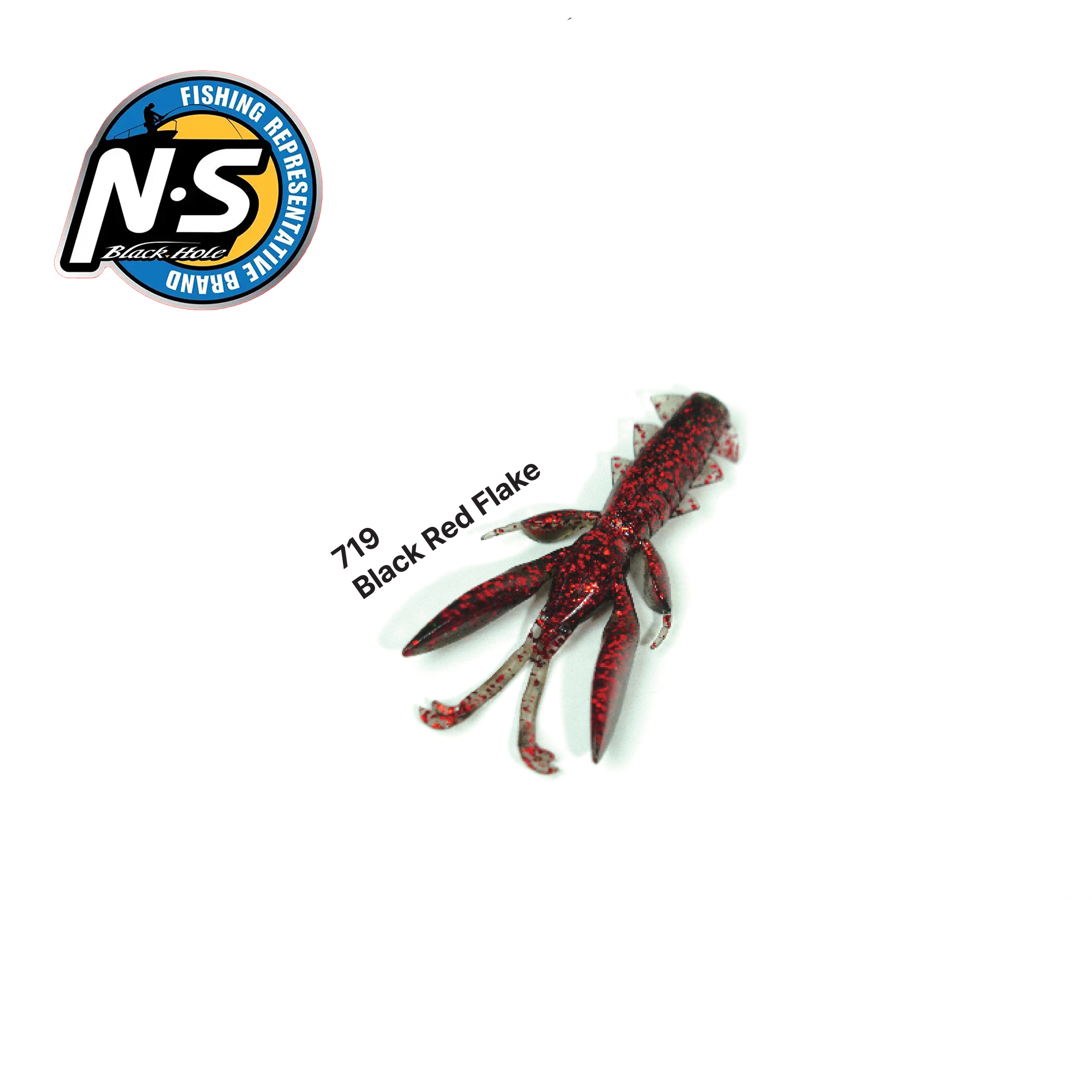 TACKLE-FLOW NS BLACKHOLE N CRAW 719 BLACK RED FLAKE
