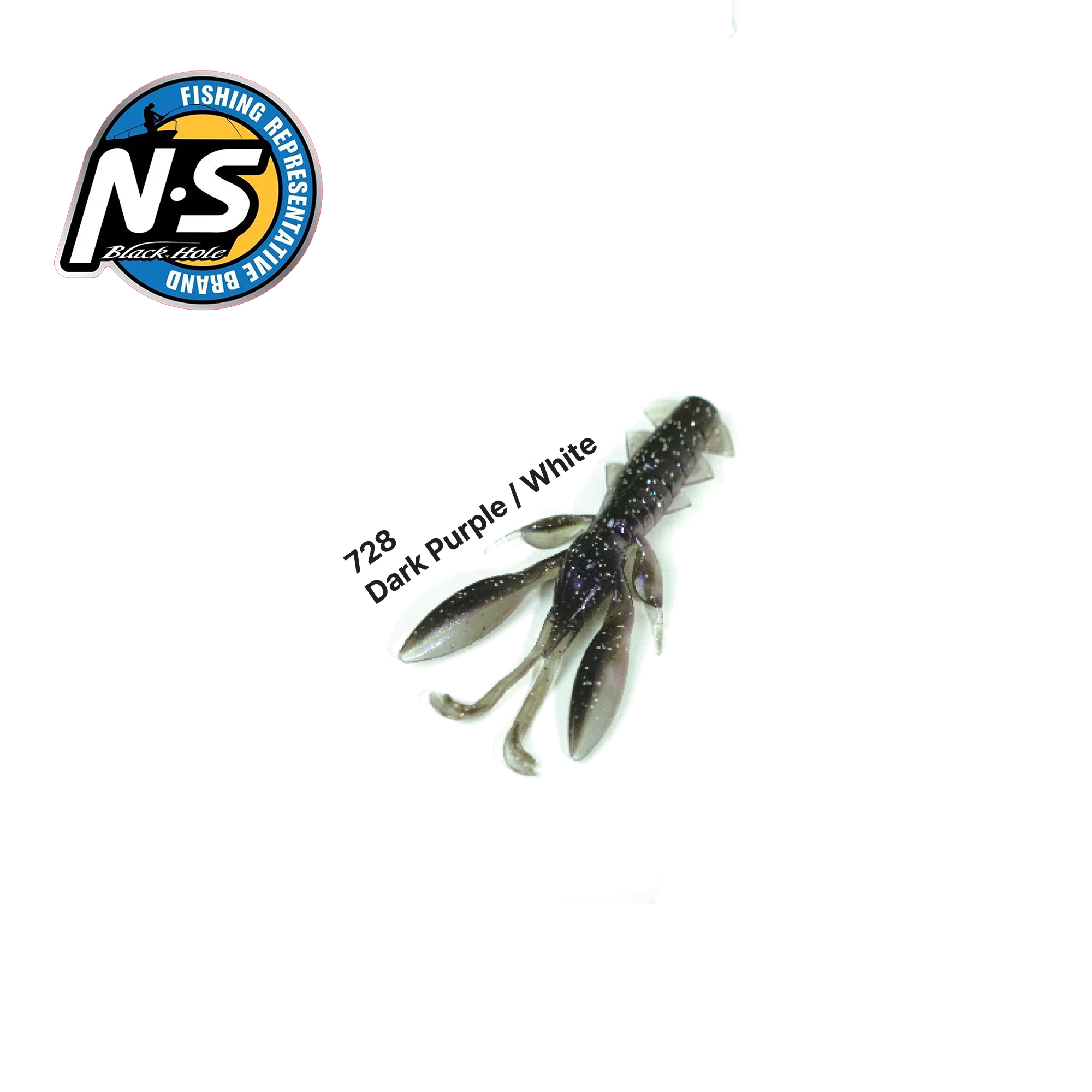 TACKLE-FLOW NS BLACKHOLE N CRAW 728 DARK PURPLE WHITE