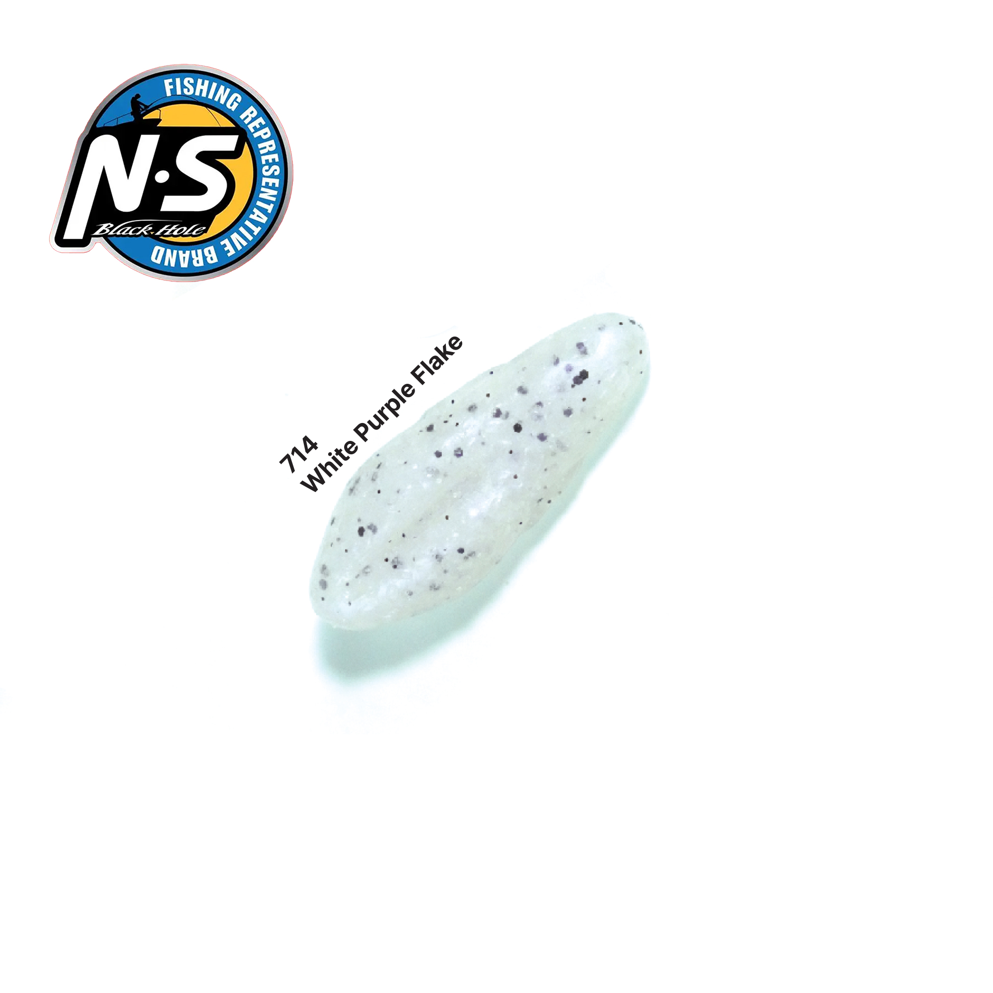 TACKLE-FLOW NS BLACKHOLE N FROG 714 WHITE PURPLE FLAKE