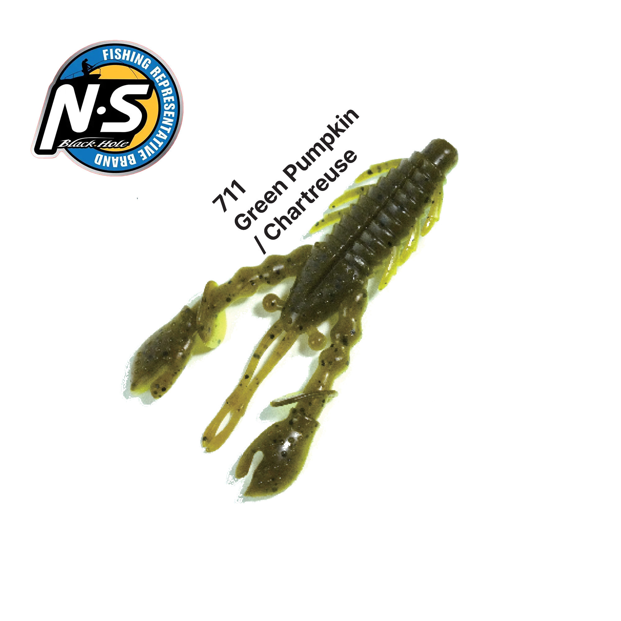 TACKLE-FLOW NS BLACKHOLE N HOG 711 GREEN PUMPKIN CHARTREUSE