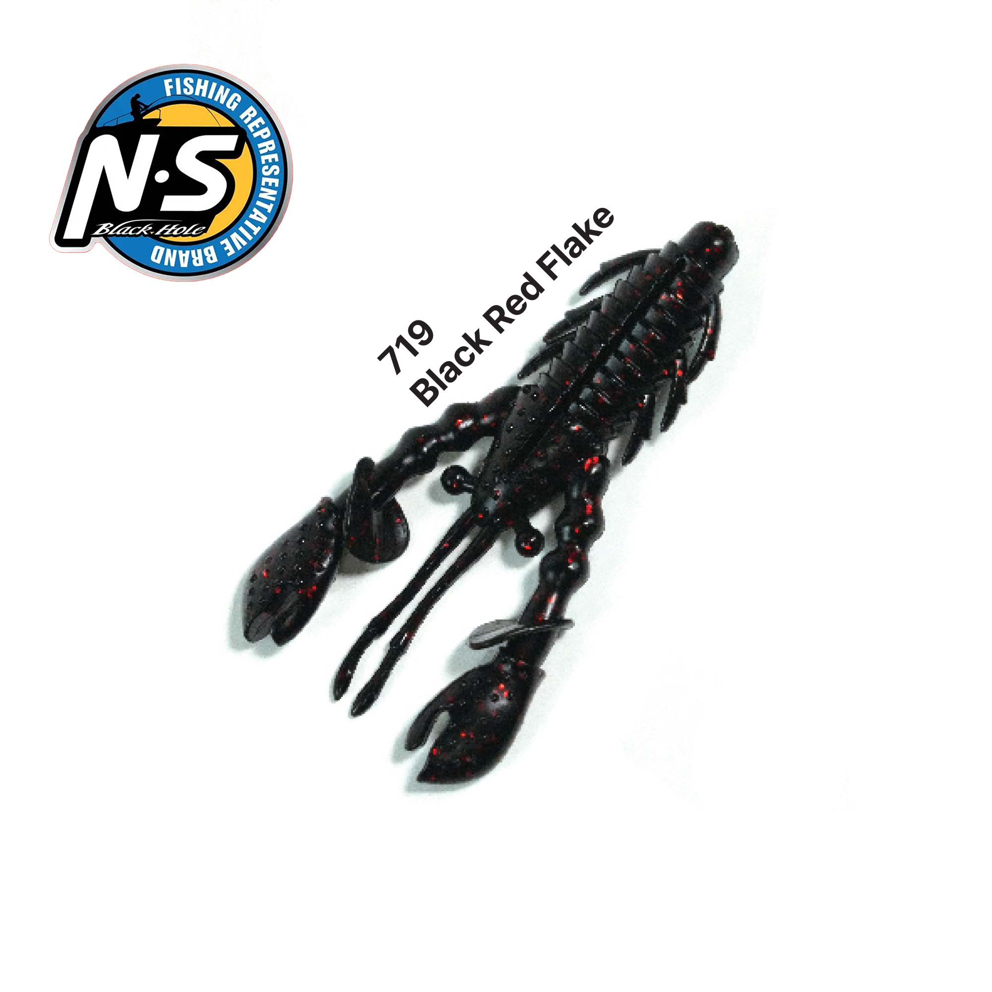 TACKLE-FLOW NS BLACKHOLE N HOG 719 BLACK RED FLAKE