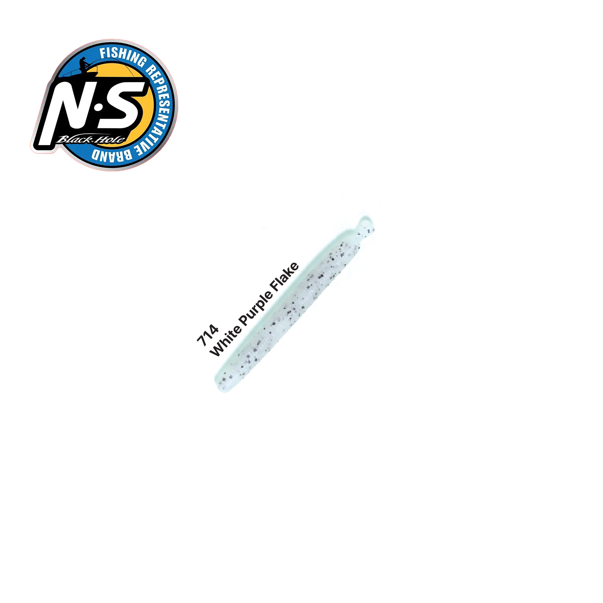 TACKLE-FLOW NS BLACKHOLE N NEEDLE STICK 714 WHITE PURPLE FLAKE