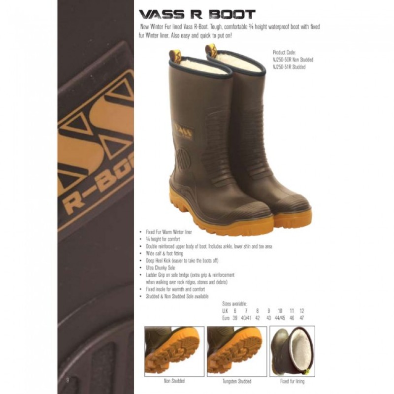 Vass R-Boot Fur Lined W/Proof Boot Khaki – Image 4